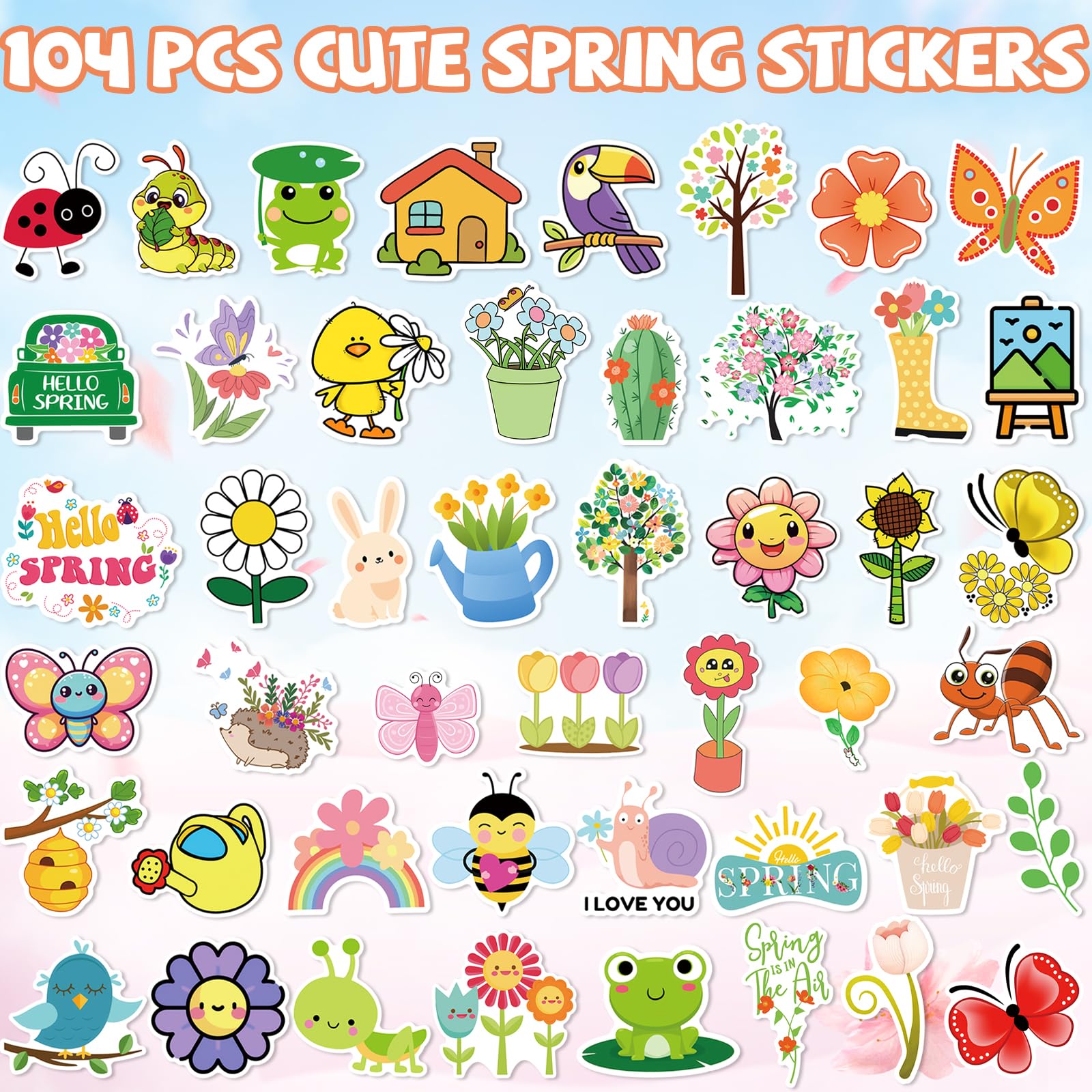 XZENTIRA spring stickers featuring butterflies for scrapbooks and cards