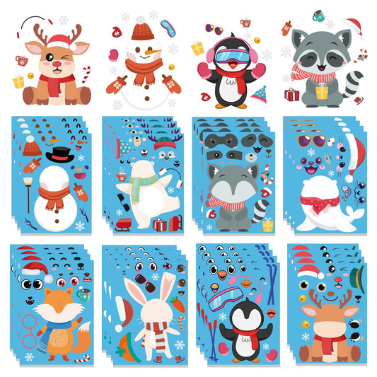 Xzentira winter snowman stickers for classroom decor and holiday crafts.