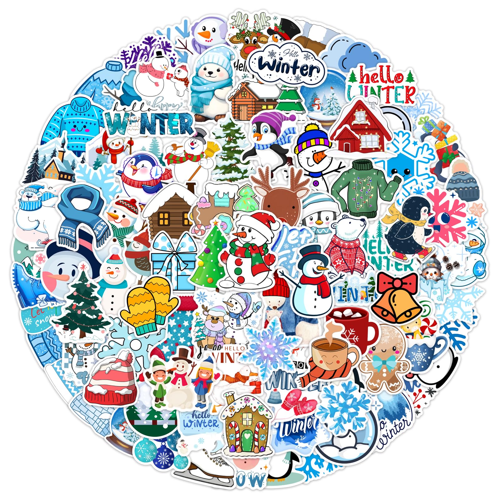 XZENTIRA snowman water bottle sticker for durable, playful personalization on bottles