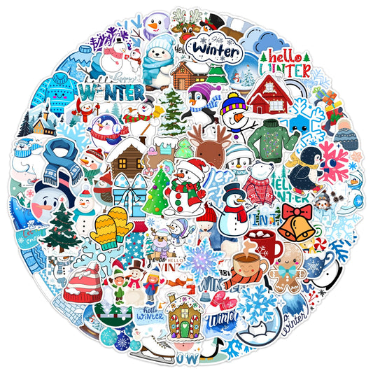 XZENTIRA snowman water bottle sticker for durable, playful personalization on bottles