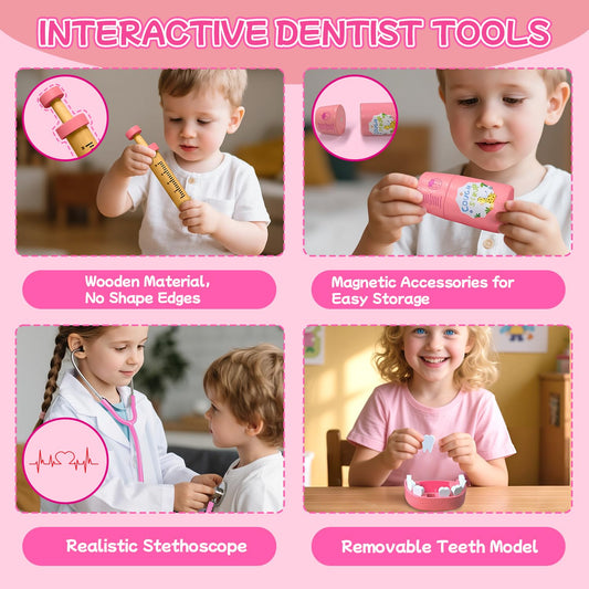 XZZO kids doctor coat and tools for imaginative medical role play