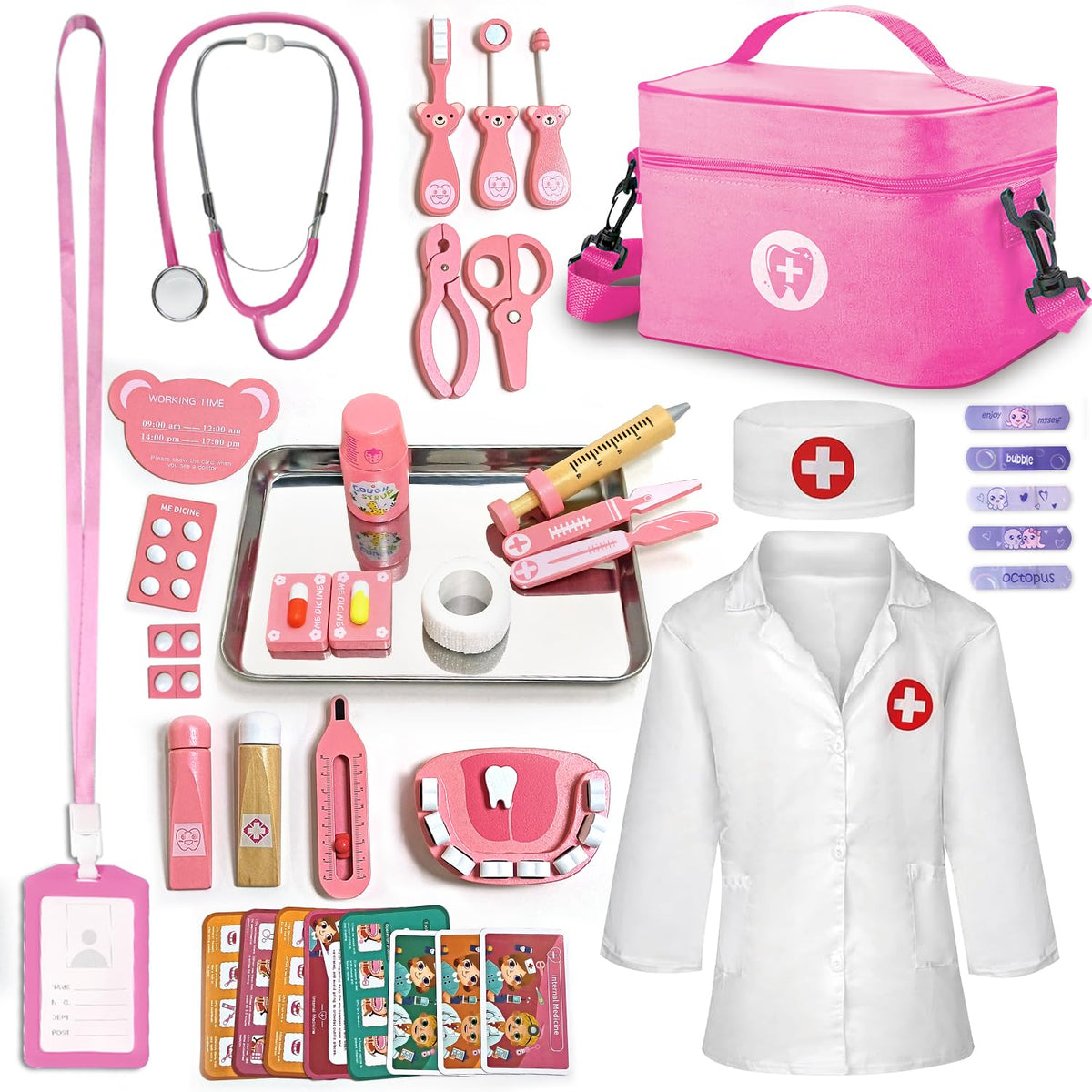 XZZO doctor kit stethoscope heartbeat for realistic pretend play