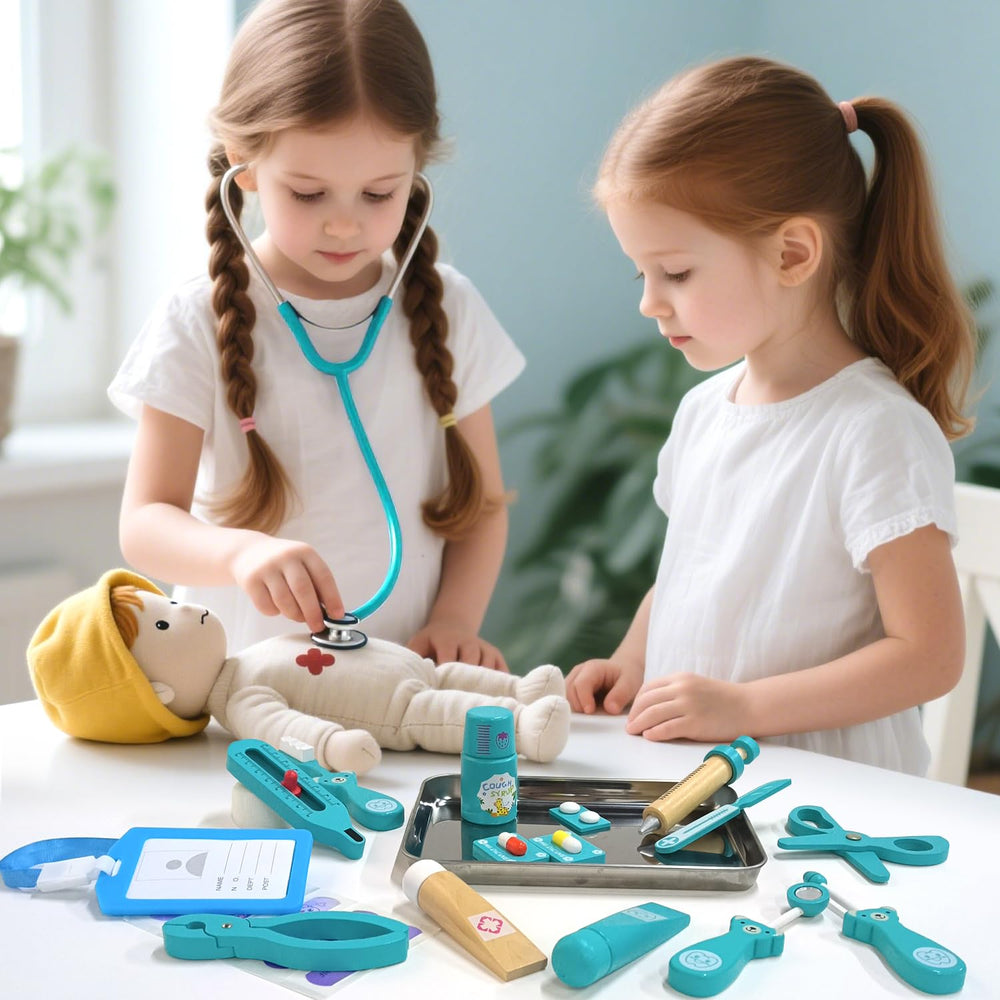 XZZO Stethoscope with heartbeat sounds enhances pretend play