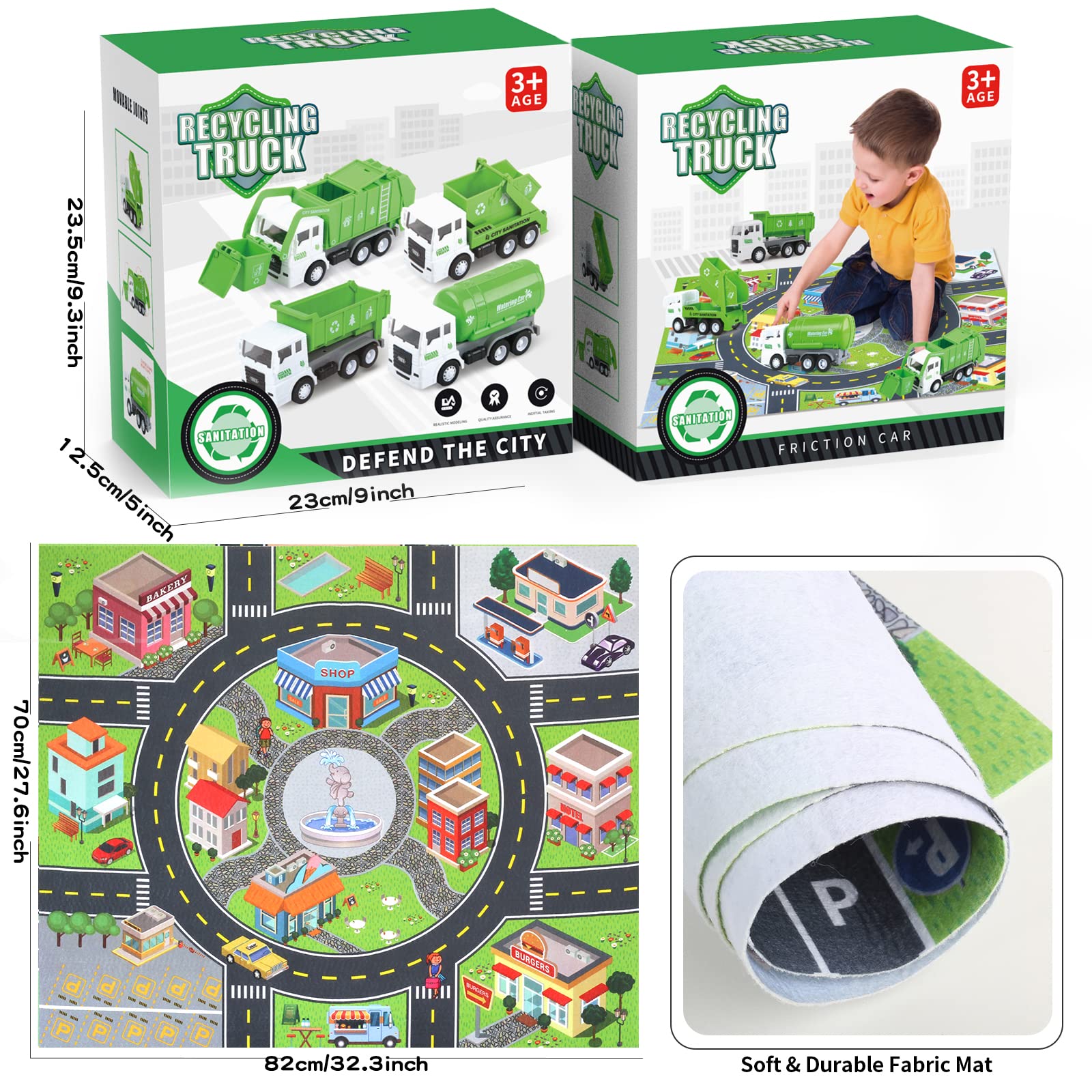 Y.L. DOYMX colorful waste bins for sorting play