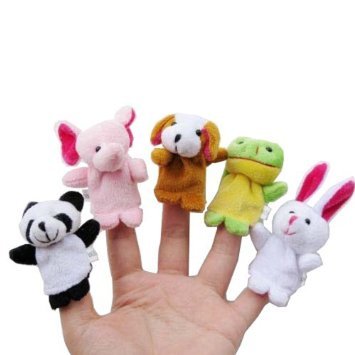 Yabber finger puppet Frog for imaginative play and learning activities