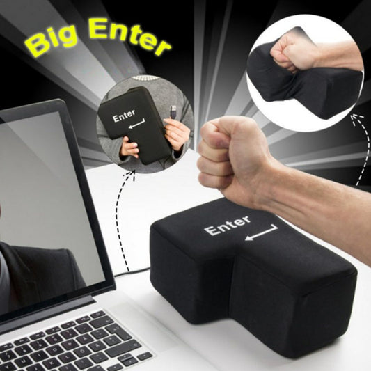 YADILLO Giant USB Enter Key front view, a comfy desk companion with stress-relief potential