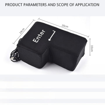 YADILLO Giant USB Enter Key gaming setup, ergonomic desk accessory