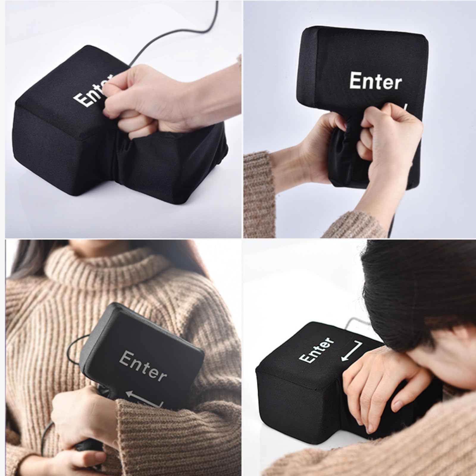YADILLO Giant USB Enter Key on desk, inviting press and rest