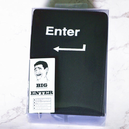 YADILLO Giant USB Enter Key side view, plush texture and oversized press