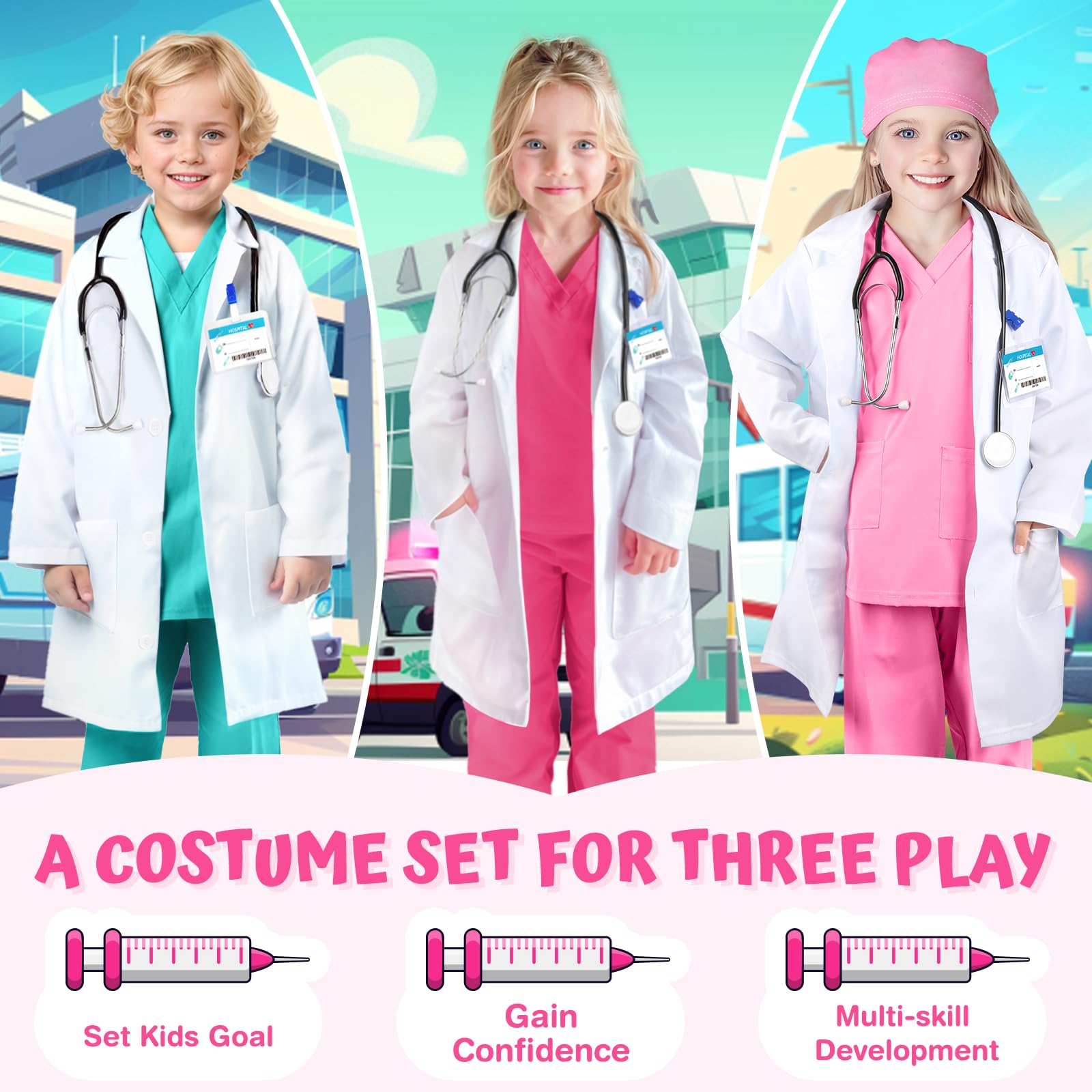 YADIYA surgical mask for kids, authentic costume detail.