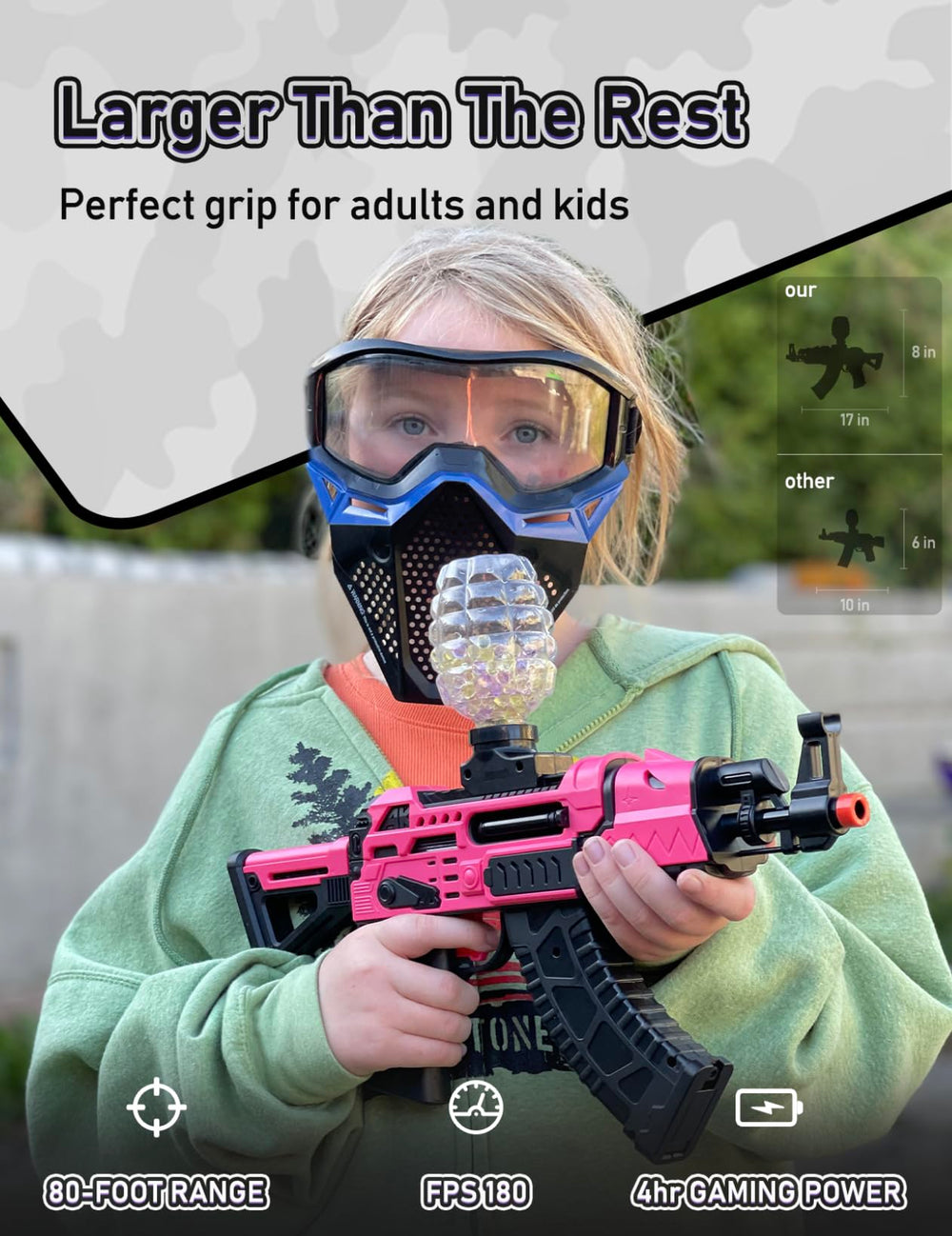 YaGee Electric Blaster in auto-mode for rapid-fire action during casual matches.