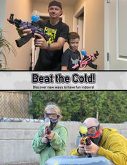 YaGee goggles included protect eyes during high-energy play.
