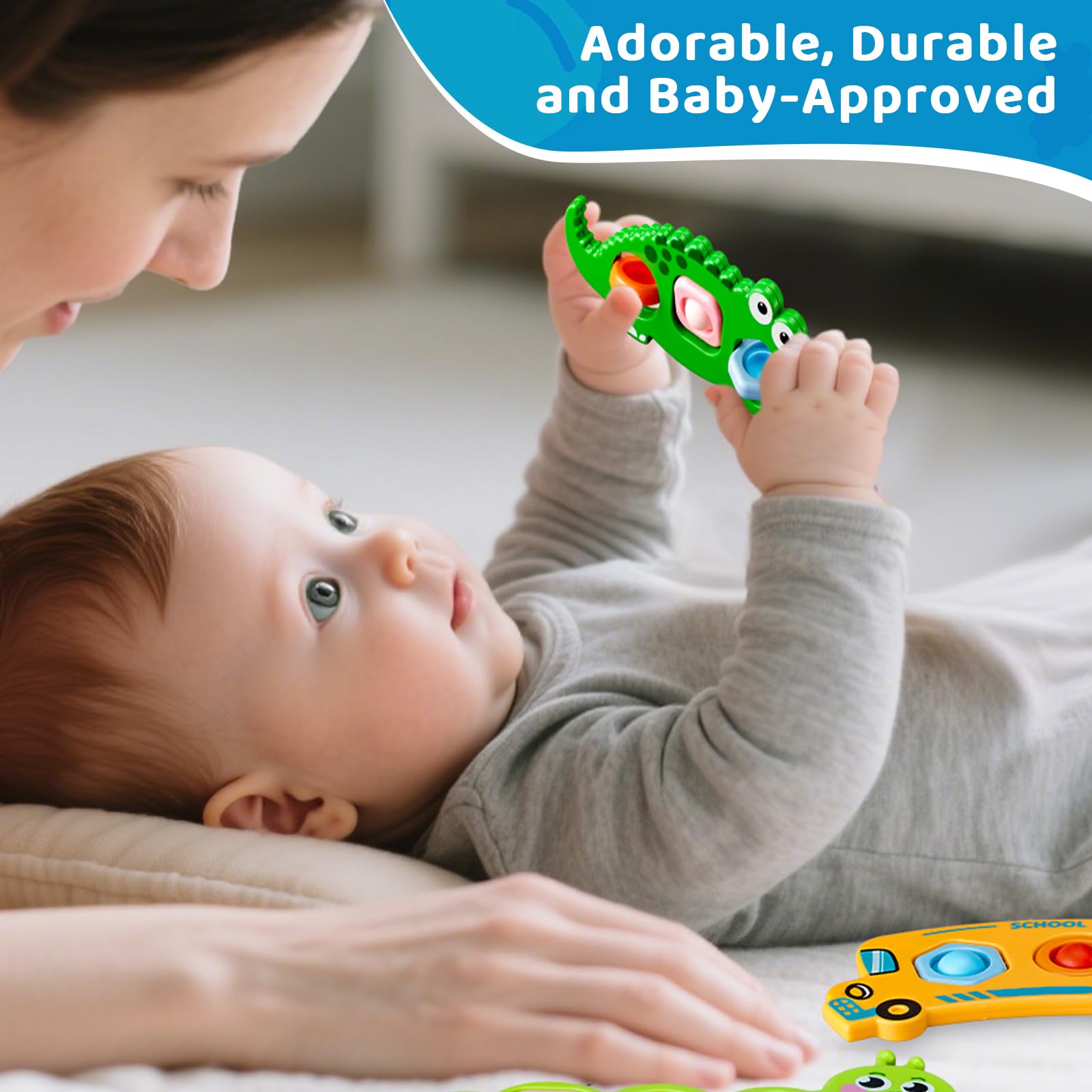Yagnie quiet bubble popper keeps little ones engaged without noise.