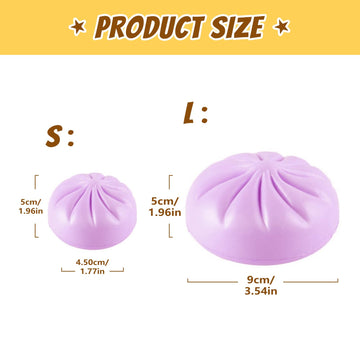 YAGUAN Squishy Dumpling purple closeup texture emphasizes soft squeezable surface