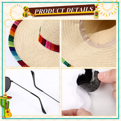 Yahenda fake mustache set for versatile party styling.
