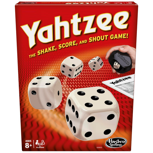 Yahtzee dice and shaker enable fast, portable family fun and quick setup