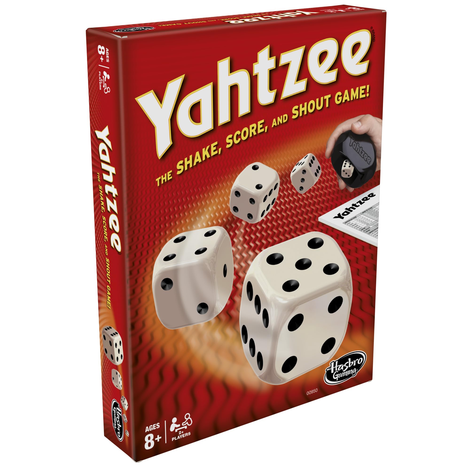 Yahtzee shaker lid doubles as storage for travel and easy cleanup