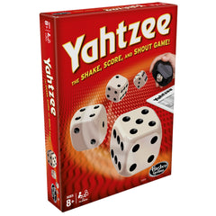 Yahtzee shaker lid doubles as storage for travel and easy cleanup