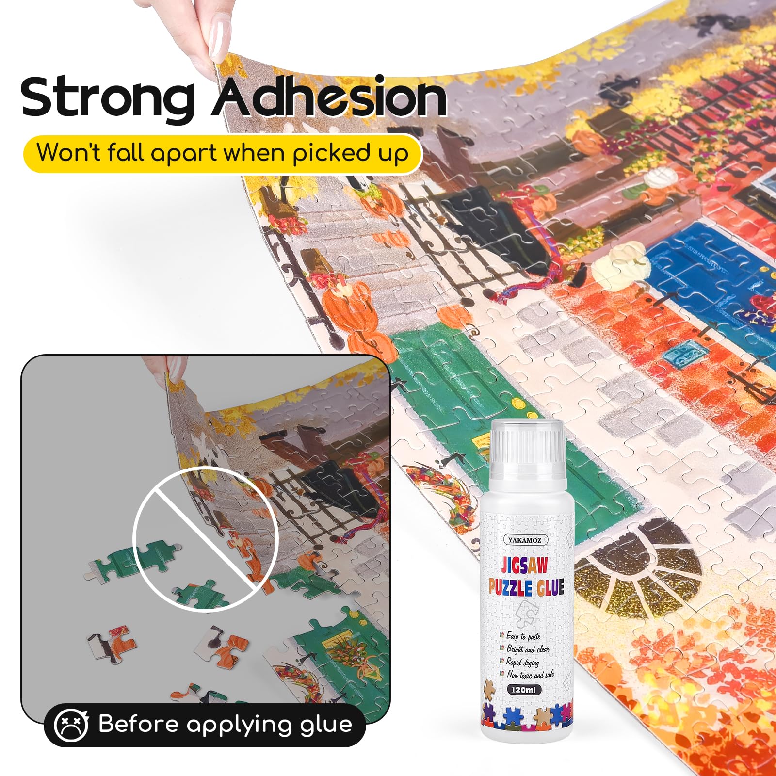 YAKAMOZ jigsaw glue ideal for family puzzle time