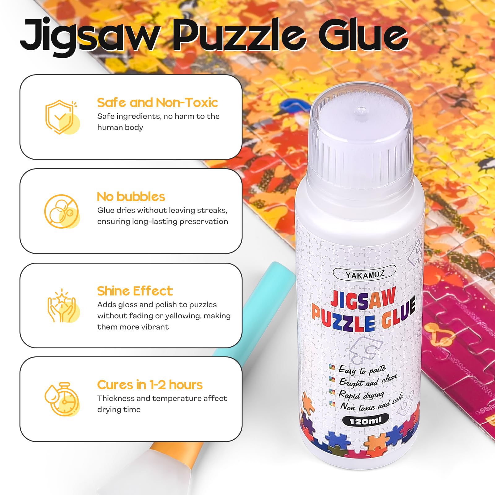 YAKAMOZ jigsaw glue lightweight formula for comfortable handling