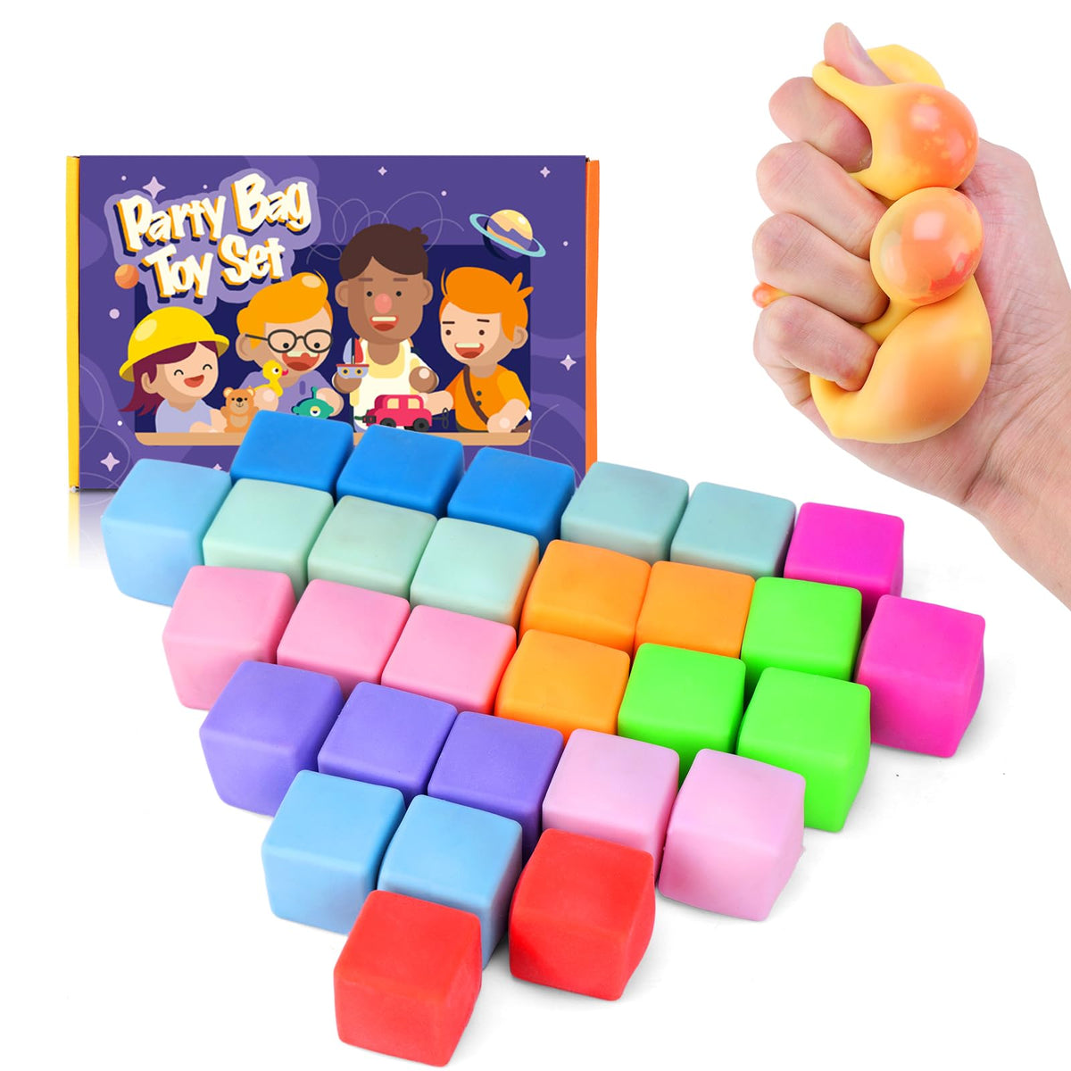 YAKHAN color-changing stress cube closeup demonstrates vibrant feedback for quick focus and relief.