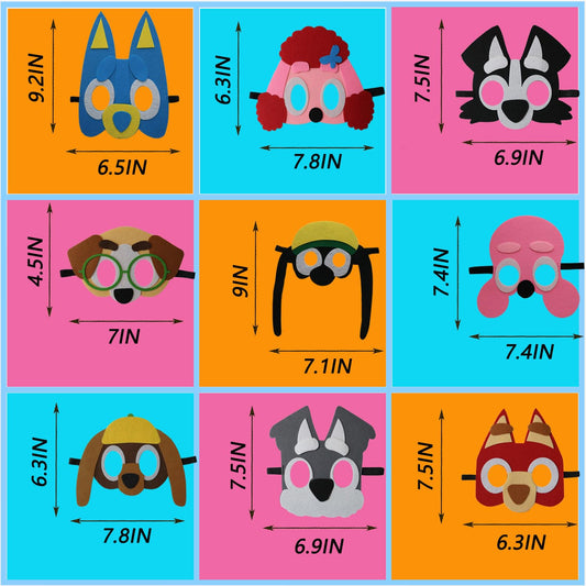YALARY colorful puppy dog masks with varied colors for quick character changes