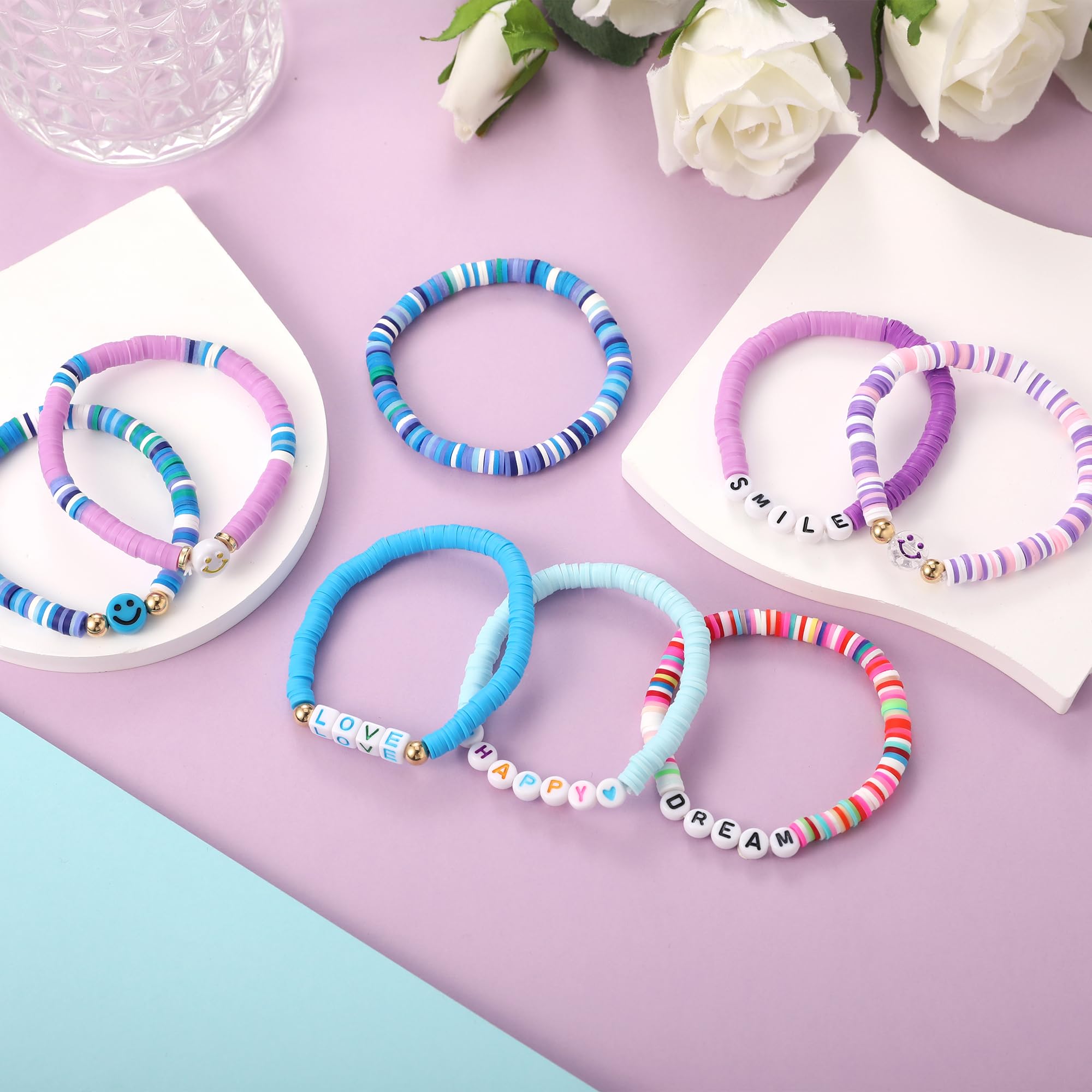 YALASOBA Elastic stretch bracelet set for flexible, comfortable fit