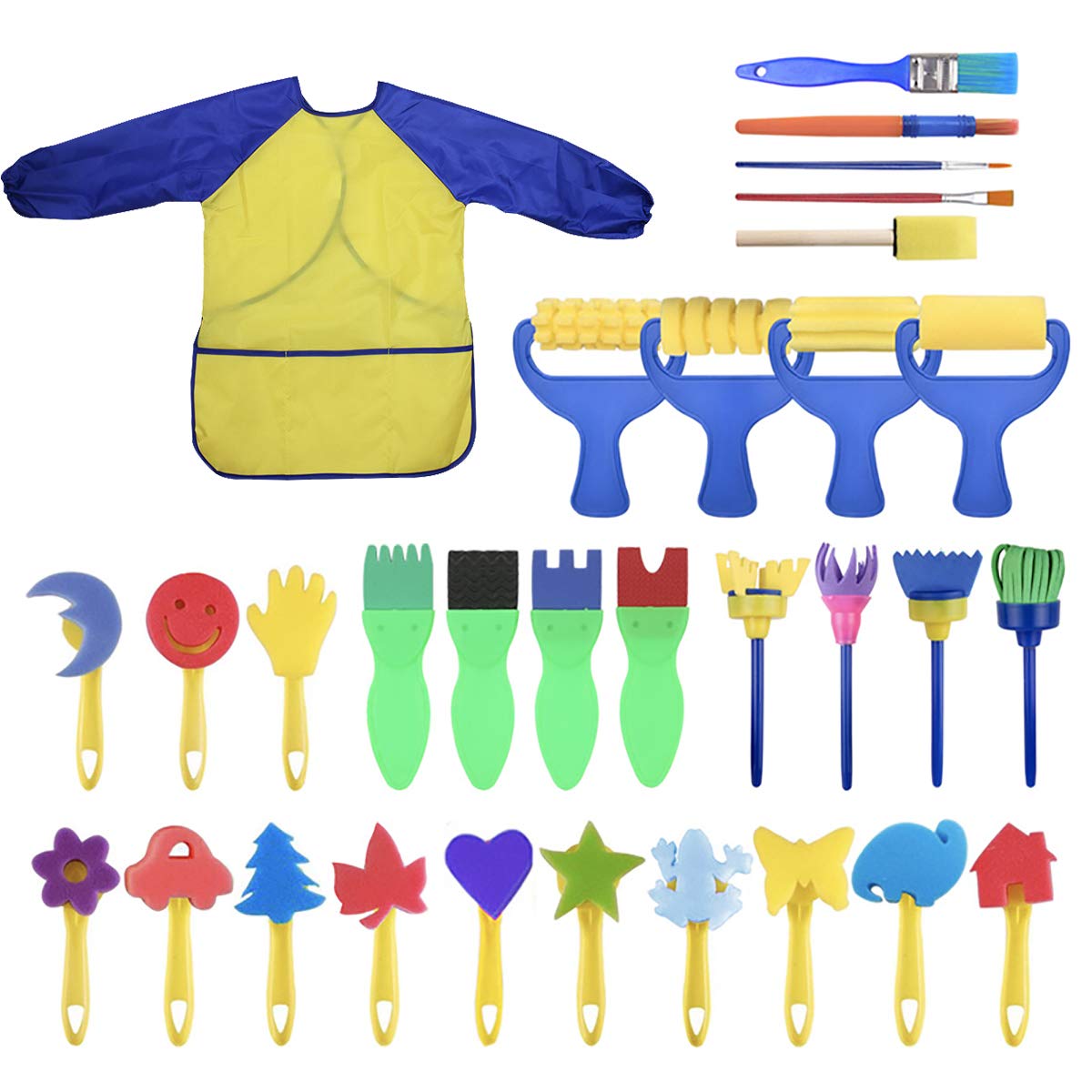 YallFairy washables set for toddlers – safe, easy-grip brushes for creative play.