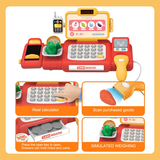 Yalujumb cash register with calculator for counting during play.