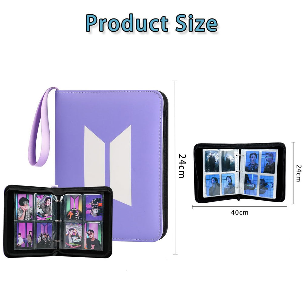 YANENG 4-pocket pages with 50 sheets, showcasing spacious layout for 400 cards.