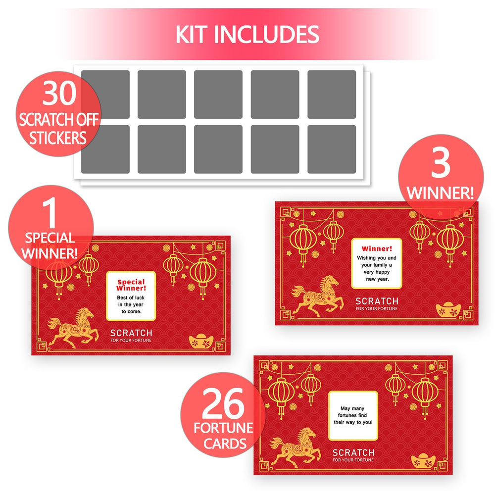 Yangmics Direct scratch-off cards with a winner pack for party excitement