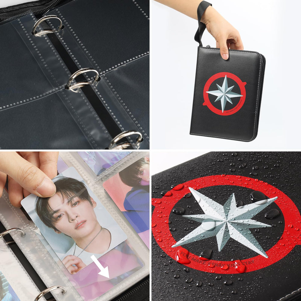 Yanmzmin Stray Photocards Binder zipper pockets keeping cards secure.