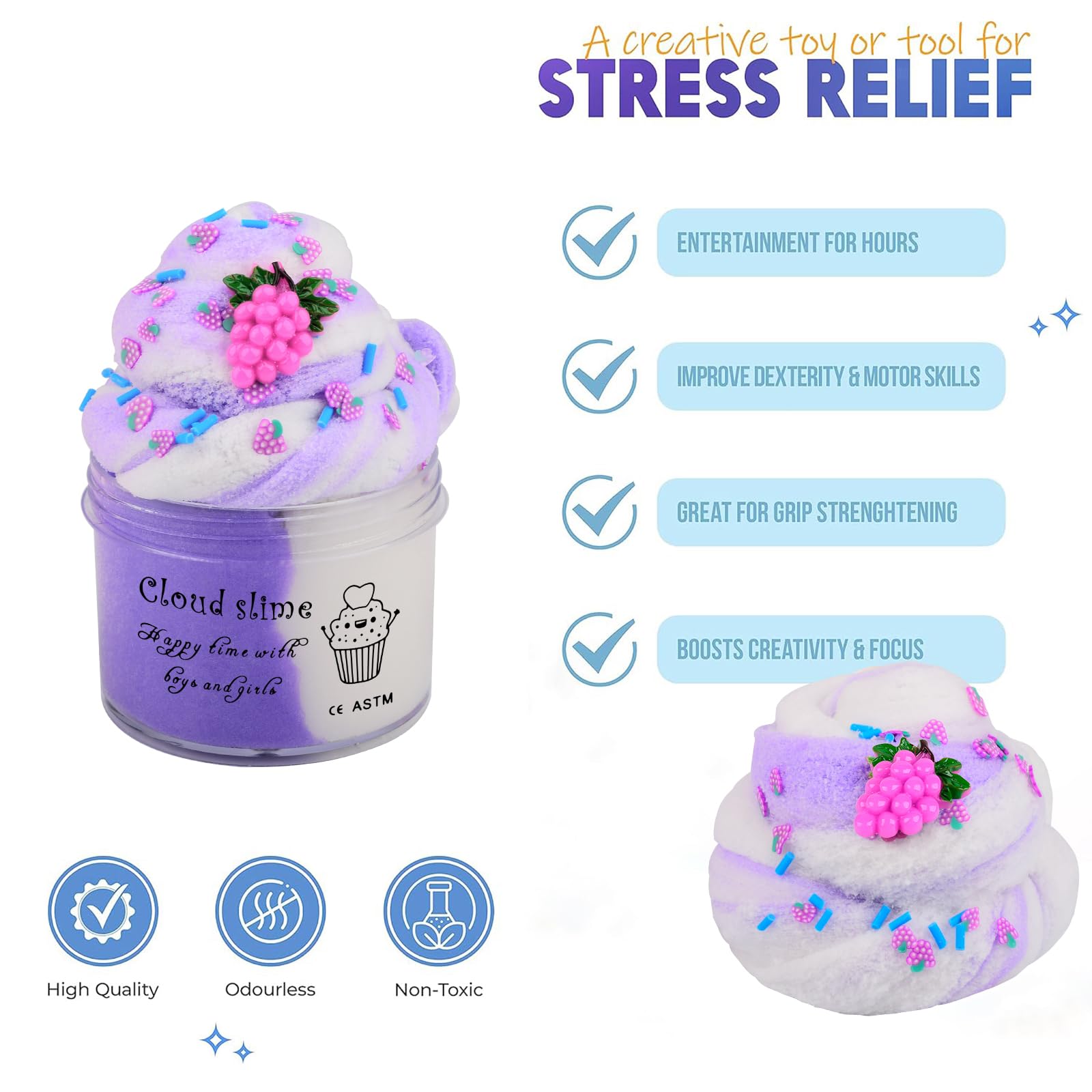 Yaobilei cloud slime playtime in hand promotes focused, hands-on fun