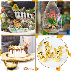 Yaocom golden duck potted plants decor creates a unique focal point.