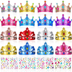 Yaomiao foam birthday crown for kids with glitter gems for pretend play