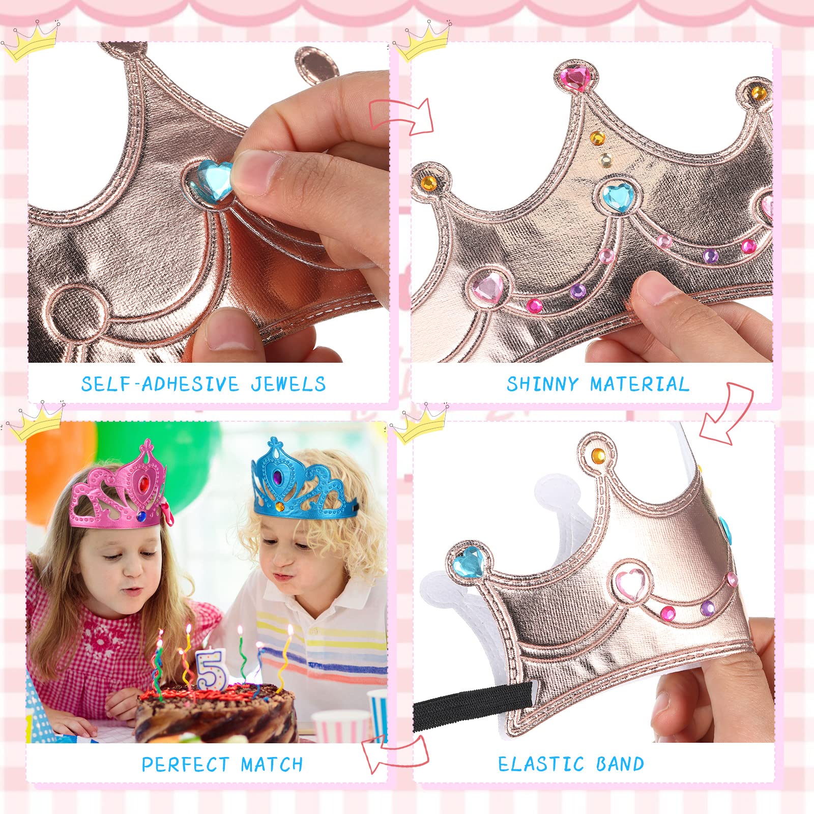 Yaomiao customizable crowns for princess or king dress-up fun