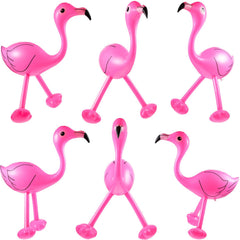Yaomiao pink flamingo inflatables, 22-inch pack, ideal for cohesive pool party decor.