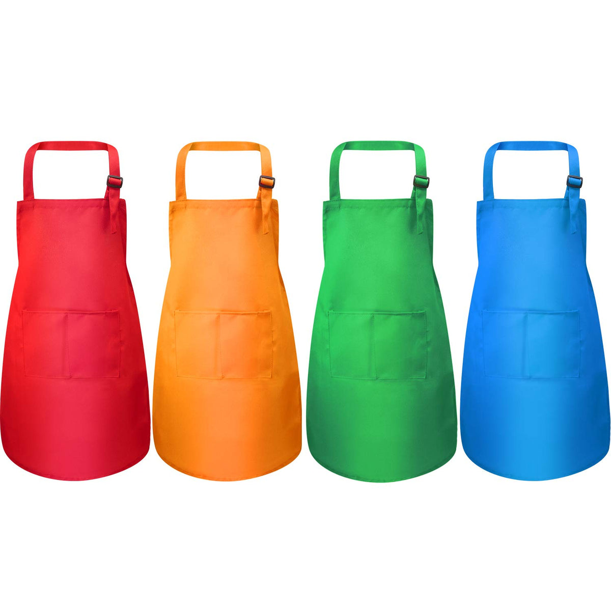 Yaomiao kids apron green pocket keeps clothes clean during cooking and crafts.