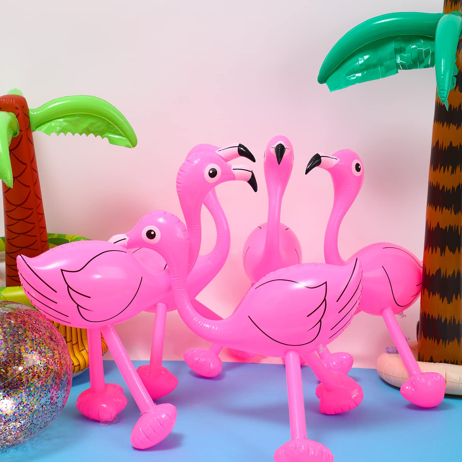 Yaomiao flamingo inflatables, pink, perfect water decor for tropical pool parties.