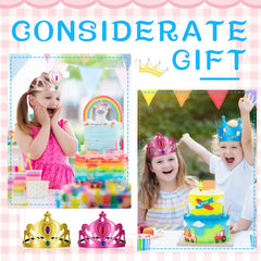 Yaomiao princess party favors with foam crowns and rhinestones
