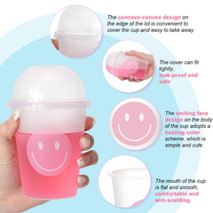 Yaomiao colorful smile patterns in pink yellow purple green for festive vibes
