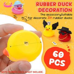 YAORISE 58Pcs rubber duck earphones attach securely for whimsy