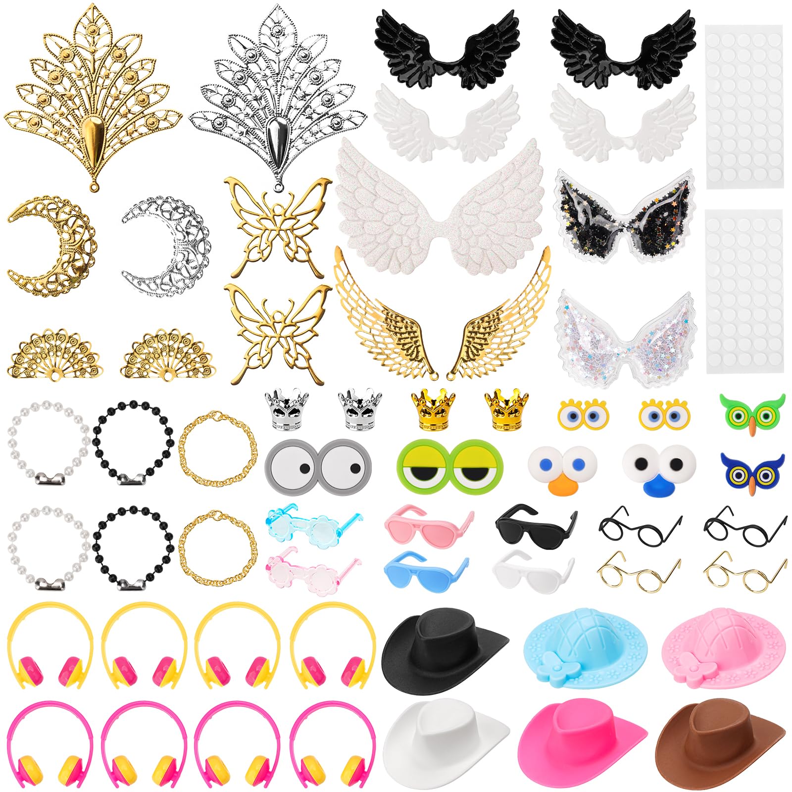 YAORISE 58Pcs rubber duck hats add playful customization for 2-inch ducks