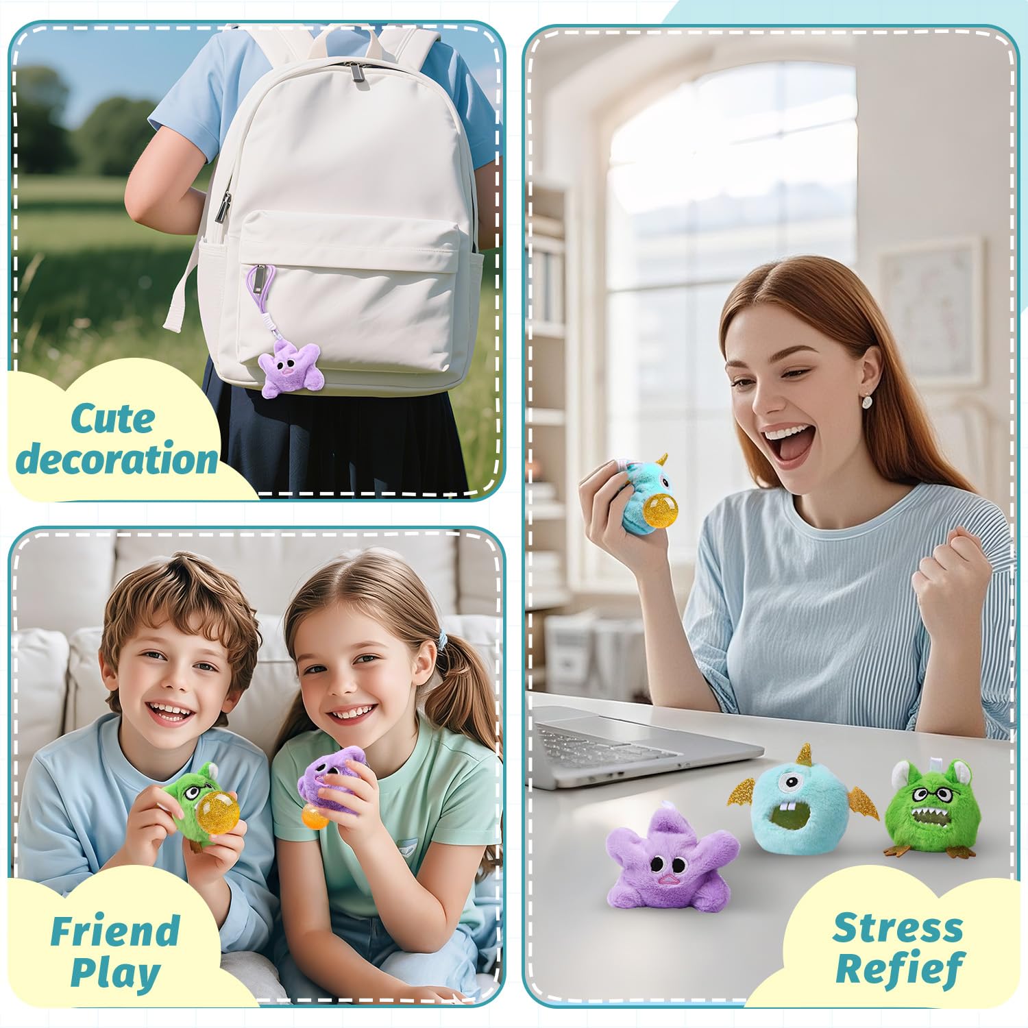 Yaozyety compact 3 inch squishy ball ideal for travel.