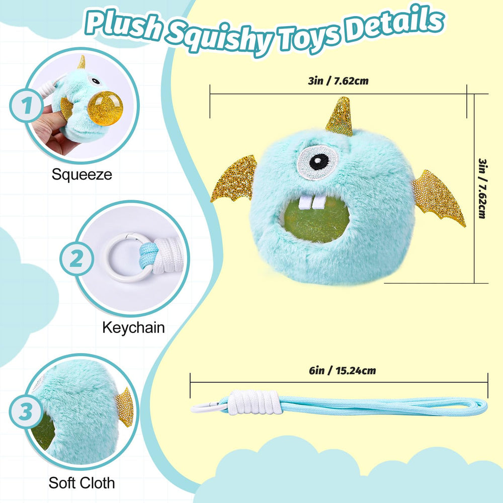 Yaozyety soft fabric squishy plush monsters for desk decor and play.