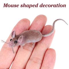 Yardwe miniature rat model serves as subtle desk prank decor.
