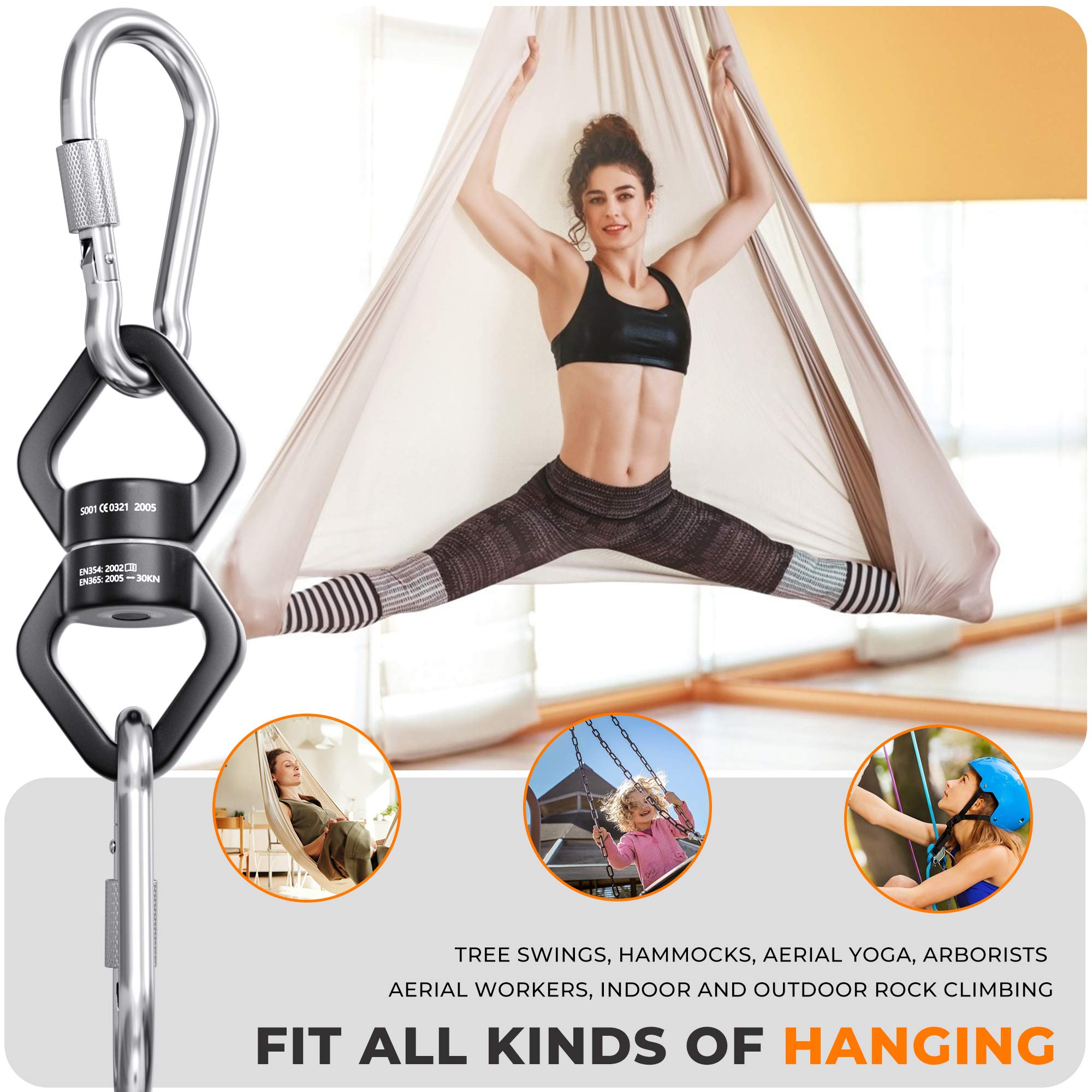 YARKOR Swing Swivel 30KN capacity highlights strong safety margin.