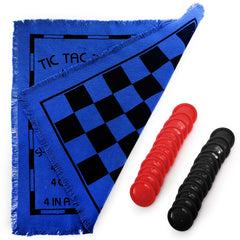 Yarlung 3-in-1 game mat showing Tic Tac Toe area for versatile play.