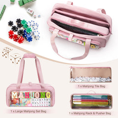 Yarwo Mahjong tile bag with clear panel for quick tile visibility during play