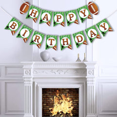 Yasmart Life 13-sign flags decorate a sporty birthday backdrop